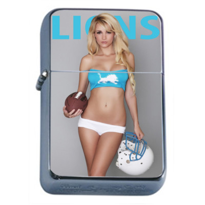 Detroit Pin Up Girls D1 Flip Top Oil Lighter Wind Resistant  