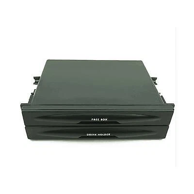 Caja de almacenamiento portavasos de bolsillo instalación radio tablero doble 2 Din para automóvil SUV Foto 3 de 4