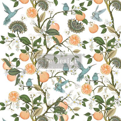 Rub On Transfers for Furniture ReDesign with Prima ORANGE GROVE Free Shipping