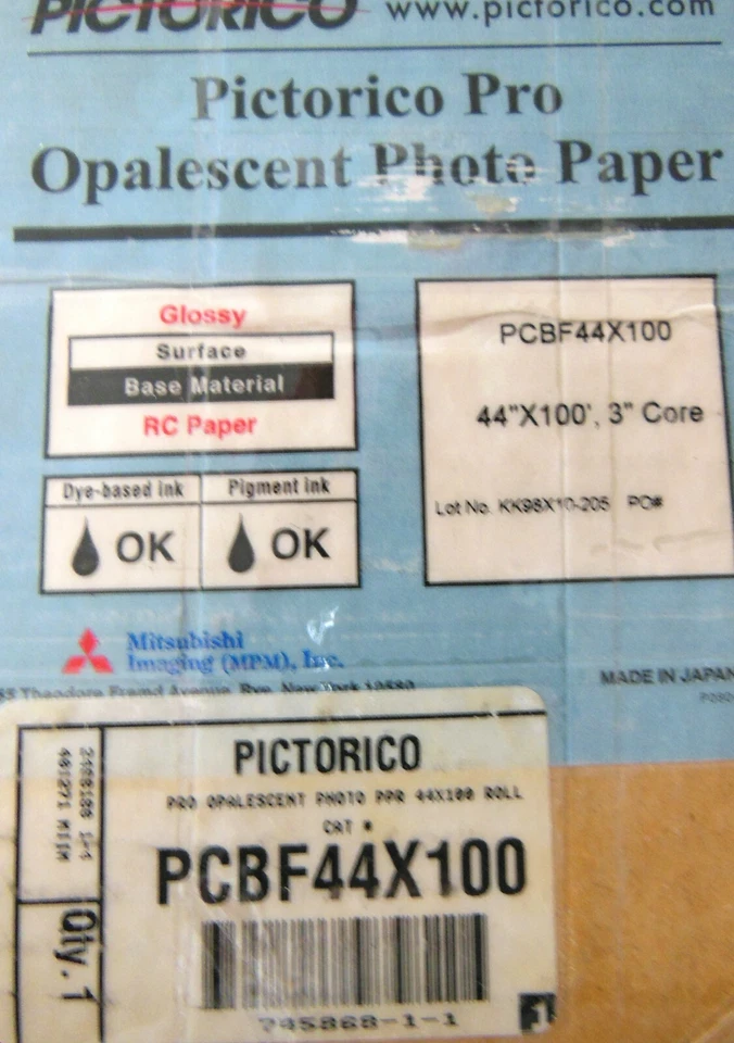 Pictorico Pro Opalescent Photo Paper, 44 Inches x 100 Feet, Glossy, 3 Inch Core - Image 4 of 4