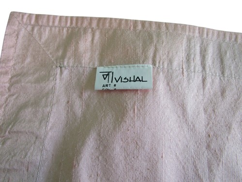 Set Of 6 Pink & Green Raw Silk Napkins 21x21 Inches GUC - Picture 4 of 23
