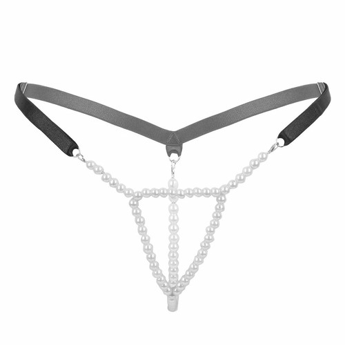 Mujeres Sexy Perlas Cuerda G Tangas Ropa Interior T Espalda Masaje Cadena Bikini Calzoncillos - Imagen 52 de 63