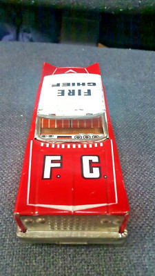 VINTAGE FIRE CHIEF TIN TOY FRICTION CAR MF 246 F.C. CHINA VEHICLE