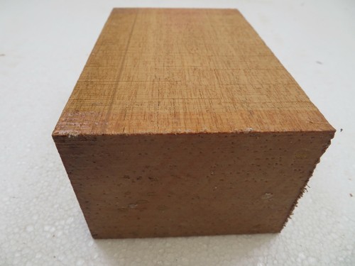 Brazilian Mahogany Exotic Wood Guitar Heel Block Luthier Tonewood 6" x 4" x 3" - Afbeelding 1 van 5