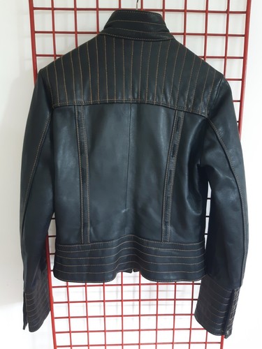 JUST CAVALLI Italy Leather Jacket size 42/L - Picture 4 of 8