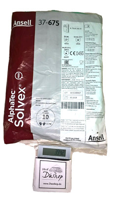 Ansell Solvex 37-675 Schutzhandschuhe Chemie Arbeitshandschuhe 12 Paar 