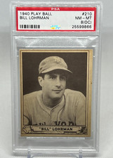 1940 PLAYBALL "BILL" LOHRMAN #210 PSA 8(OC) NM-MT CLEAN