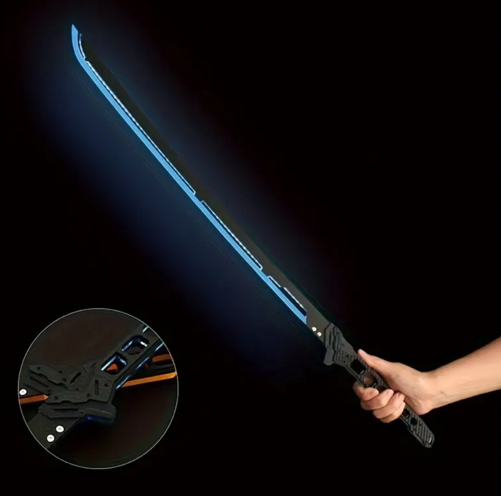 Futuristic Carbon Cyberpunk Katana Durable Acrylic Blade