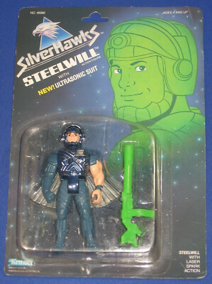 1987 SilverHawks Steelwill Ultrasonic Suit MOC 5'' Action Figure Kenner Vintage
