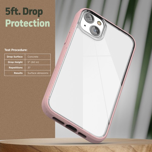 iPhone 14 Plus Case Clear (Eco Friendly) Biodegradable Compostable Phone Cover - 第 8/9 張圖片