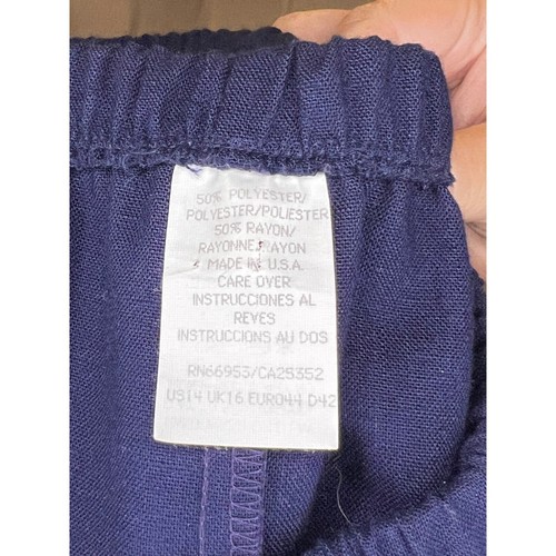 LESLIE FAY 2 Piece Skirt Suit Size 16 White Jacket Pleated Short Sleeve Blue Sk - Picture 14 of 14