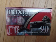 7 pack Maxell UR 90 Minute Blank Audio Cassette Tapes Normal Bias New  Sealed