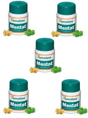 Himalaya Mentat Tablet Pack of 5 | Herbal Brain Support | Exp 09-2028 | Natural