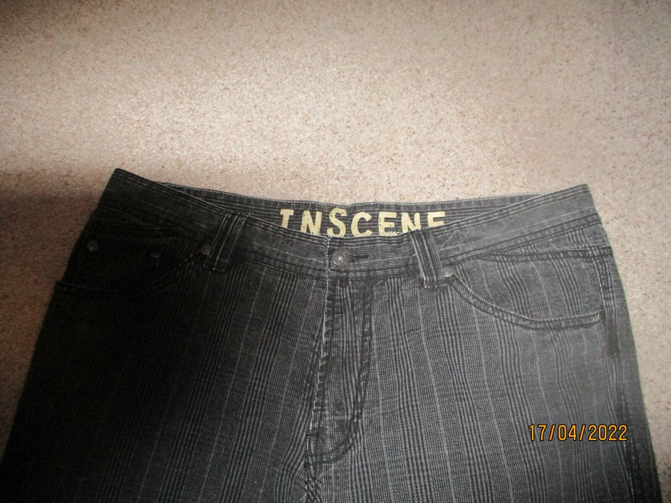 Herren  JEANS W 36 / L 34 five pokets INSCENE schwarz grau Überkaro NEUWERTIG - Bild 2 von 4