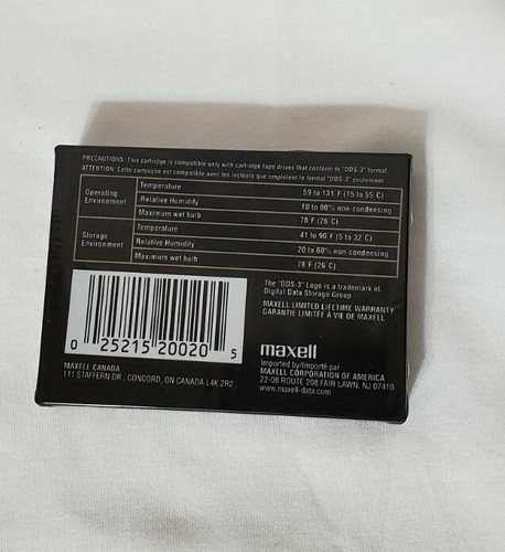 Maxell HS-4/125s DDS-3 4mm Digital Data Cartridge 12.0GB - Japan New - Picture 2 of 3