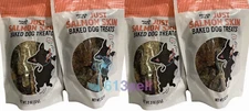 4 Packs Trader Joe's Just Salmon Skin Baked Dog Treats 2 oz Each Pack, Total 8oz