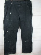 Dickies Mens Black Double Knee Work Pants Size 42x32 W79