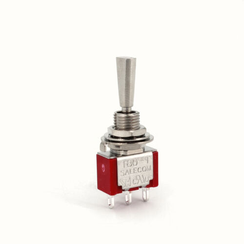 5 pz SH T8014A-UHBQ 3 pin maniglia piatta momentanea MOM-OFF-MOM mini interruttore - Foto 4 di 5