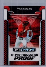 Tre Phelps 2025 Leaf Optichrome Baseball 1/1 Pre Production Proof