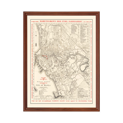 Old Map of Manila 1938 - Vintage Philippines Art Wall Decor