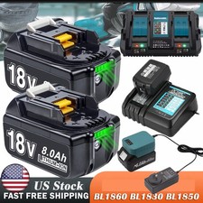 8.0Ah 6.0AH Charger For Makita 18V Battery Li-Ion BL1860 BL1830 BL1850 BL1860B