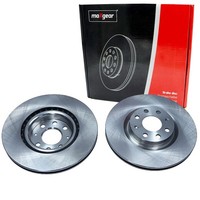 2X Maxgear Bremsschebeiben 284Mm BelÜFtet Vorne Passend FÜR Fiat Grande Punto