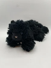 Aurora A&A Black Persian Kitty Cat Inky Plush 12" Blue Eyes Kitten Lay Shaggy
