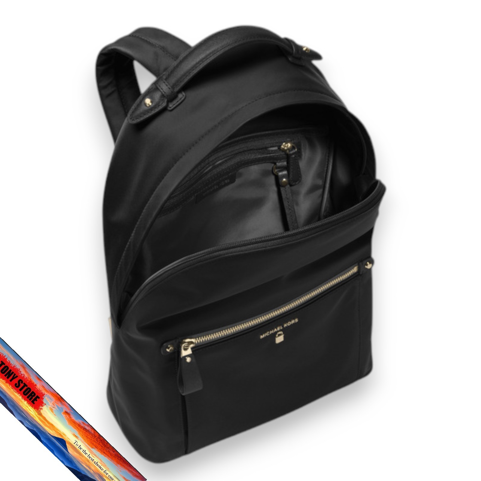 Michael Kors Backpack Black Ladies Free 12x28x40.5cm image 2