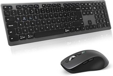CITLLA Wireless Keyboard Mouse Combo Bluetooth 2.4G Multi Device UK QWERTY New