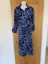 Dancing Leopard Plunge Shirt Dress Mini Size 16 Wedding Party Jonah Dress