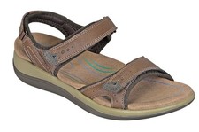 Orthofeet Malibu Brown Sandals Cushioned Insole Adjustable Straps 8.5