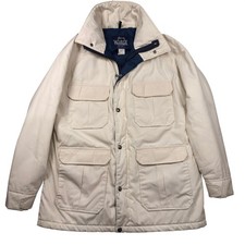 Woolrich VTG Puffer Mountain Parka Jacket Size M Mens Vintage Made in USA White