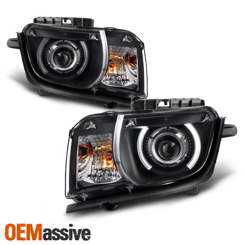 Faro halógeno proyector halo Fit negro 2010 2011 2012 2013 Chevy Camaro CCFL Foto 2 de 4