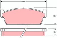 Bremsbelagsatz FÜR Nissan 200SX (S13) - Trw GDB1021