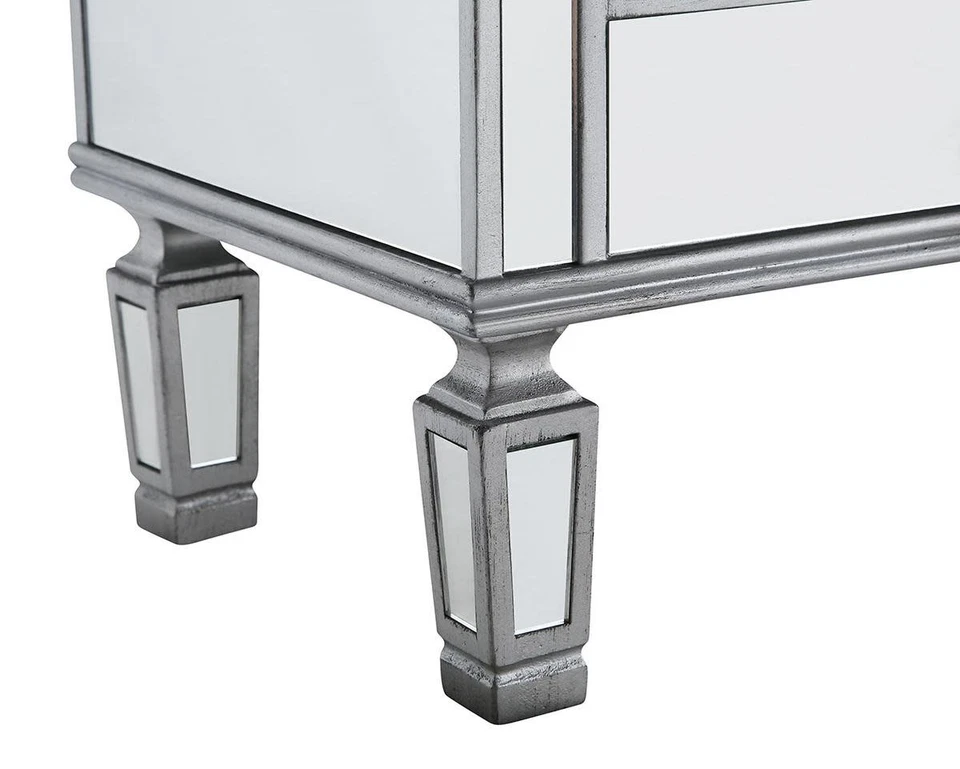 Elegante iluminación MF6-1001 plata 60" W 4 puertas cofre de la colección Danville Foto 3 de 4