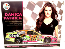 2014 DANICA PATRICK #10 SHR GODADDY/FLA LOTTERY CHEVY SS NASCAR CUP POSTCARD