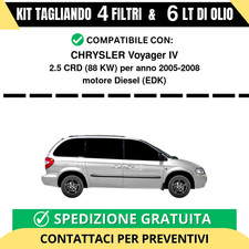 Tagliando per CHRYSLER Voyager IV 2.5 CRD 88 kw Diesel 2005-2008 - 6 Lt di ol...