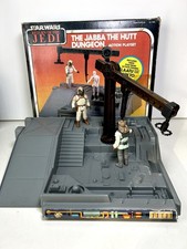 1983 Jabba The Hutt Dungeon w 2 Figures & Box Vintage Star Wars