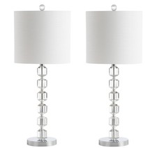 JONATHAN Y Lighting JYL5053-SET2 Cary 28" Tall LED Table Lamp - - Chrome