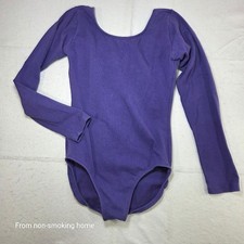 Girls EUROTARD Purple Long Sleeve Dance Leotard One Size