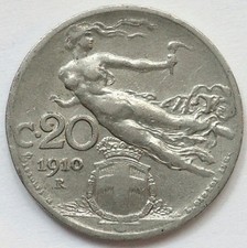 1910 ITALY 20 CENTESIMI, SEE PICS, 0.99 CENTS AUCTION