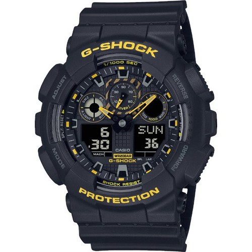 GA-100CY-1AJF G-SHOCK Caution Yellow series Watch gshock Men Black Yellow New - Picture 1 of 7