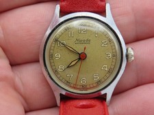 Reloj de pulsera militar vintage para hombre Nivada impermeable años 40 para reparación