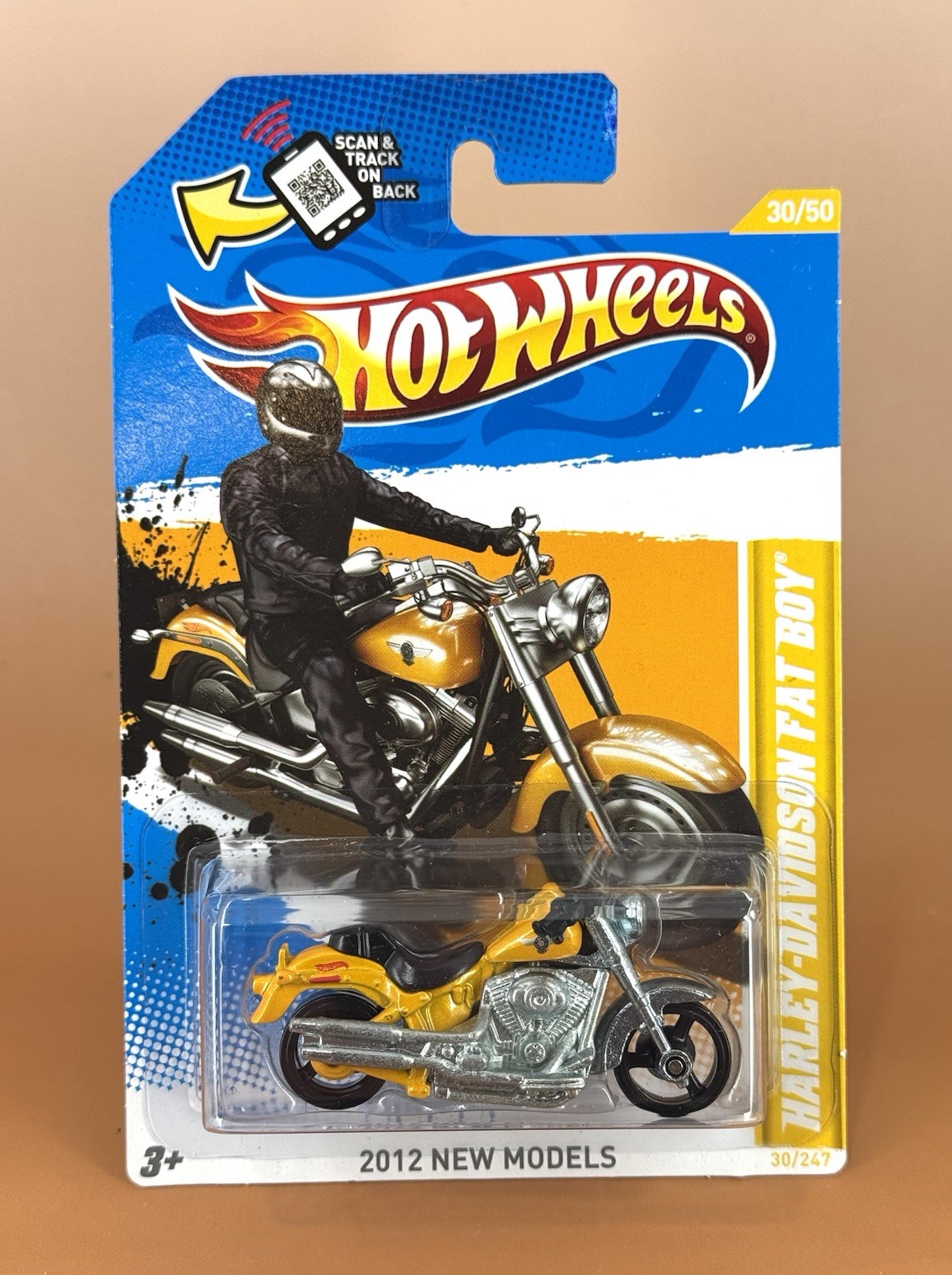 Hot Wheels 2012 New Models HARLEY-DAVIDSON FAT BOY w/3s wheels 30/50
