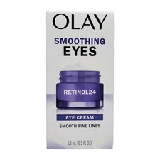 Olay Smoothing Eyes Retinol 24 Night Eye Cream, Fragrance-Free, 0.5 oz, SEALED