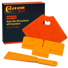 Custom Shop Automotive 1725 Body Filler Mixing Board With 3-plastic Spreaders Custom Shop Automotive 1725 Body Filler Mixing Board With 3-plastic Spreaders