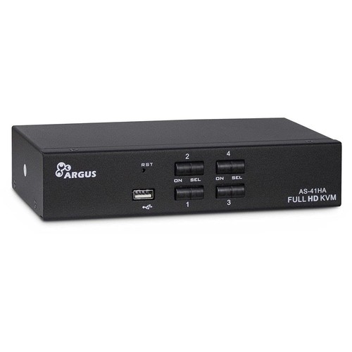 Inter-Tech KVM KVM-AS-41HA HDMI line in 4X HDMI 8X 3,5mm 3pol. Klinke 1 Power li
