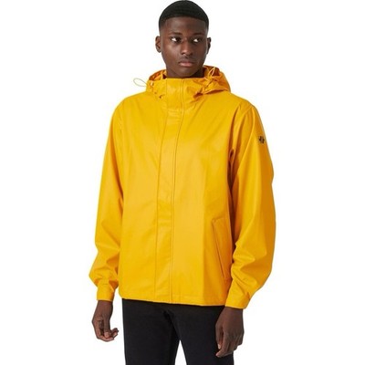 Helly Hansen Moss Rain Coat Men's Medium Yellow Jacket Waterproof Full-Zip