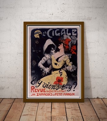 Poster-Poster Kabarett La Cigale Grün