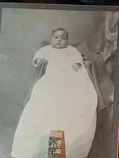 Antique African American * COLORED BABY * WHITE DRESS * SAN FRANCISCO CALIFORNIA
